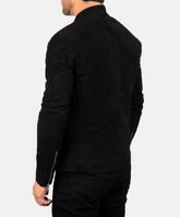 Charcoal Mocha Suede Biker Jacket